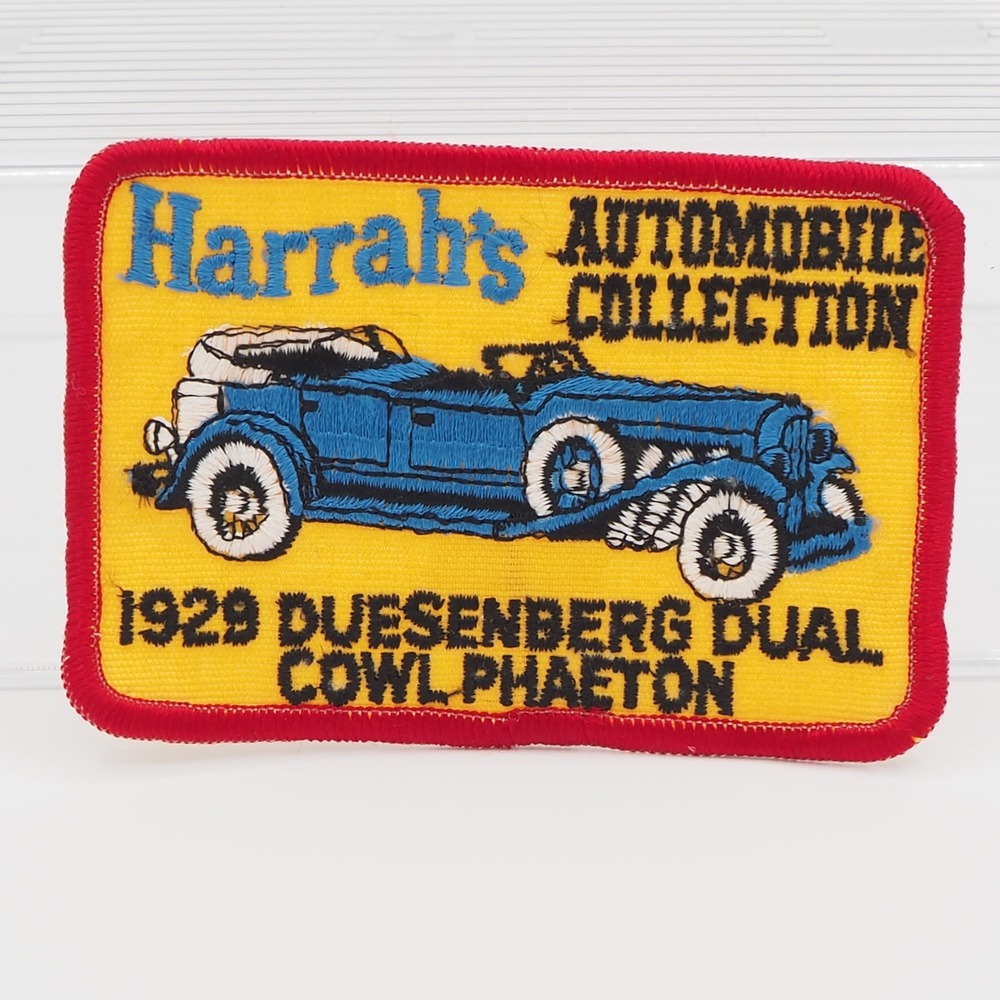 Vintage Harrah's Automobile Embroidered Patch 1929 Duesenberg Dual Crown Phaeton